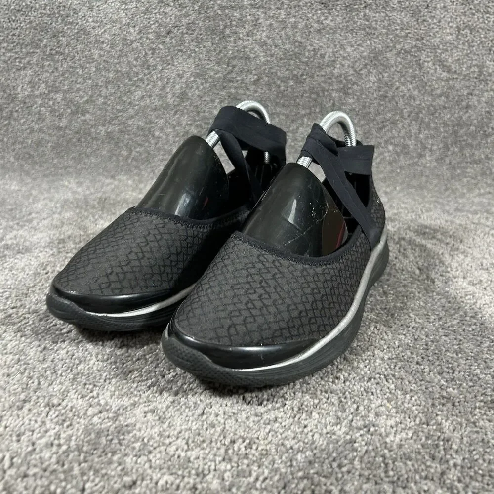 Bzees Sashay Women’s Size 8 M Black Strappy Slip-On Comfort Shoes Used